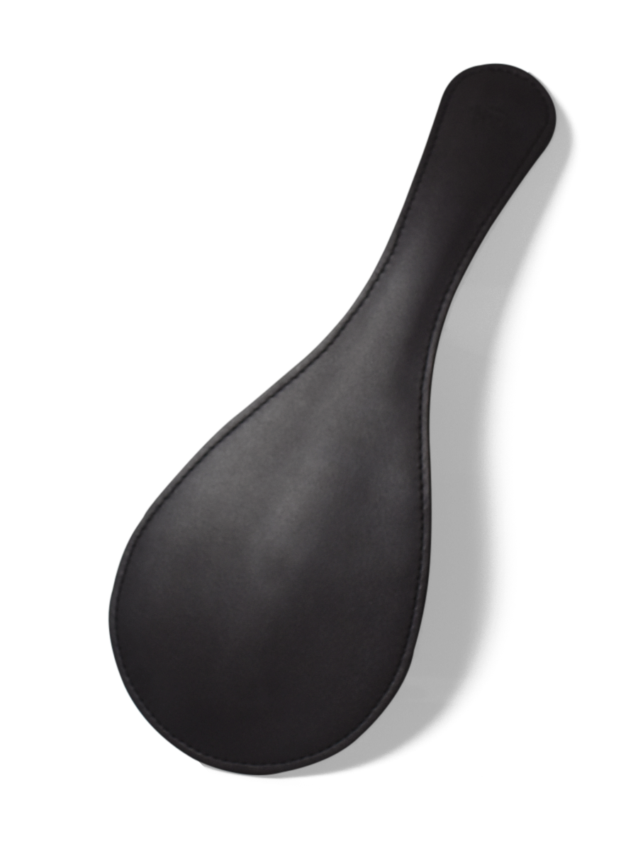 Black Leather Round Paddle