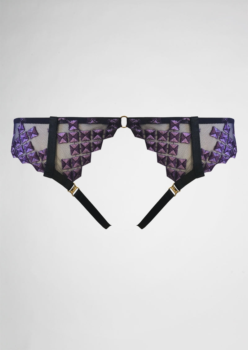 Bordelle Square Lace Ouvert Brief Purple Pleasurements