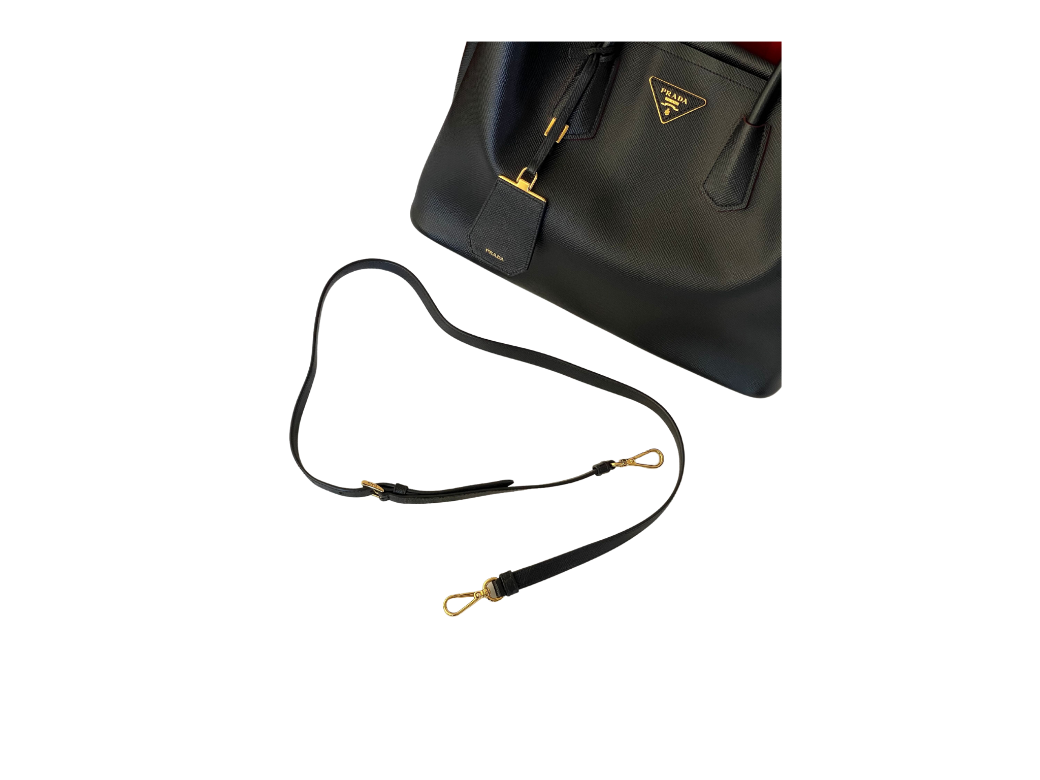 Prada Medium Saffiano Leather Double Bag – The Hunter and The Styled