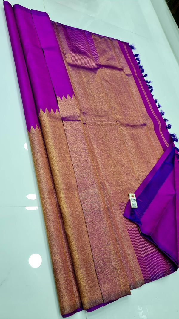 Size 36-42 Fully Stitched Maggam Work Blouse Silk Mark Certified Kanjivaram  Silk Saree With Temple Border Kanchi Pattu Sarees Online Usa - Etsy