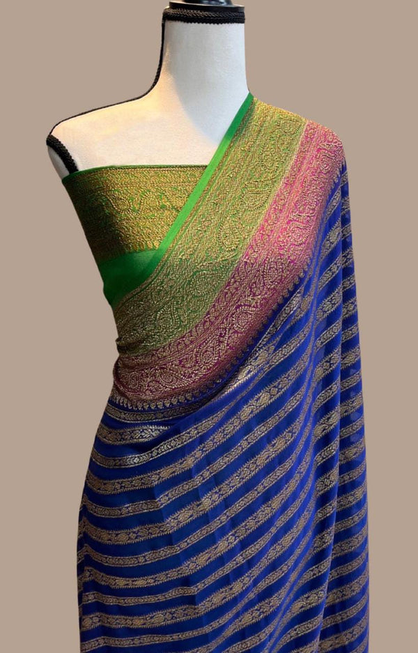 Pink And Golden Zari Weaving Silk Saree – Walusha