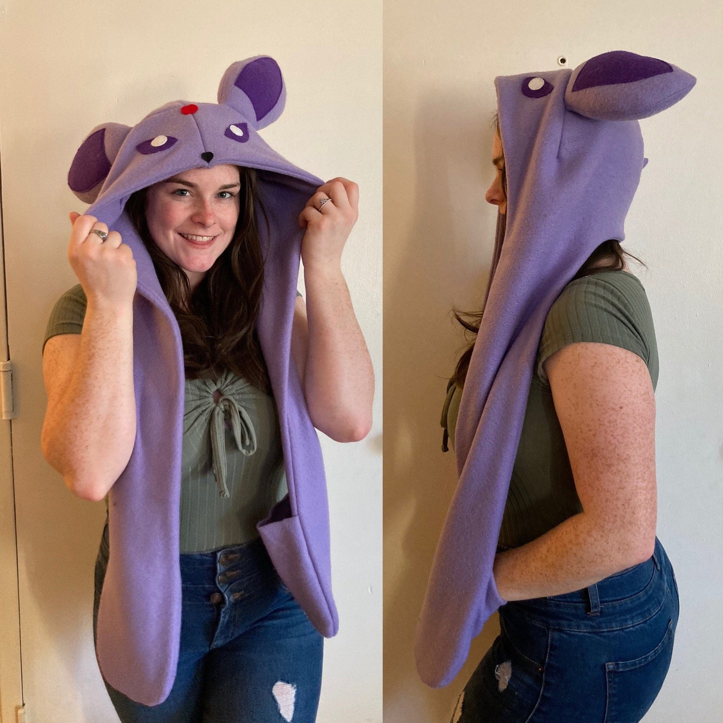 Psychic Dog Hat with Pockets Scoodie Style