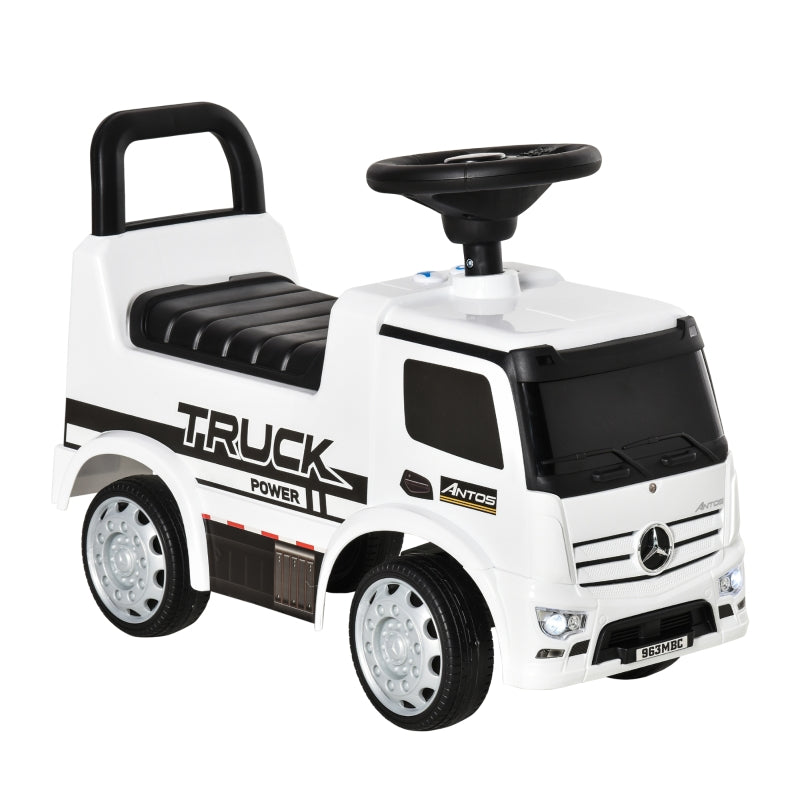 HOMCOM Kids Ride On Car Mercedes Benz Truck - White  | TJ Hughes