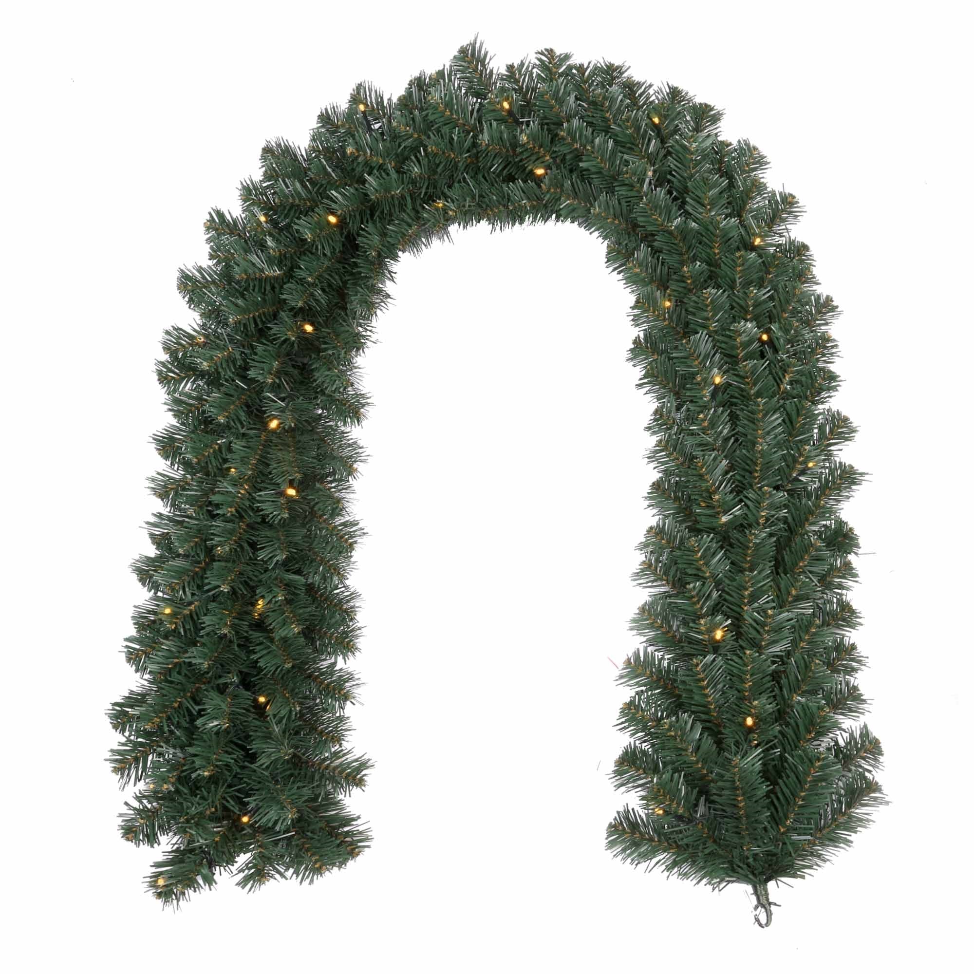 Christmas Sparkle Artificial Pre-Lit Garland with Timer - 6ft 1.8m - Green  | TJ Hughes
