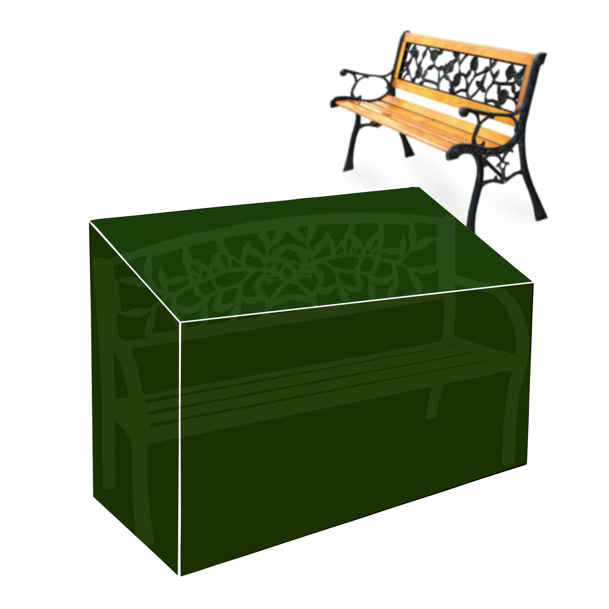 Silver & Stone Outdoor Furniture Cover for Garden Bench 163 x 66 x 89cm  | TJ Hughes Green