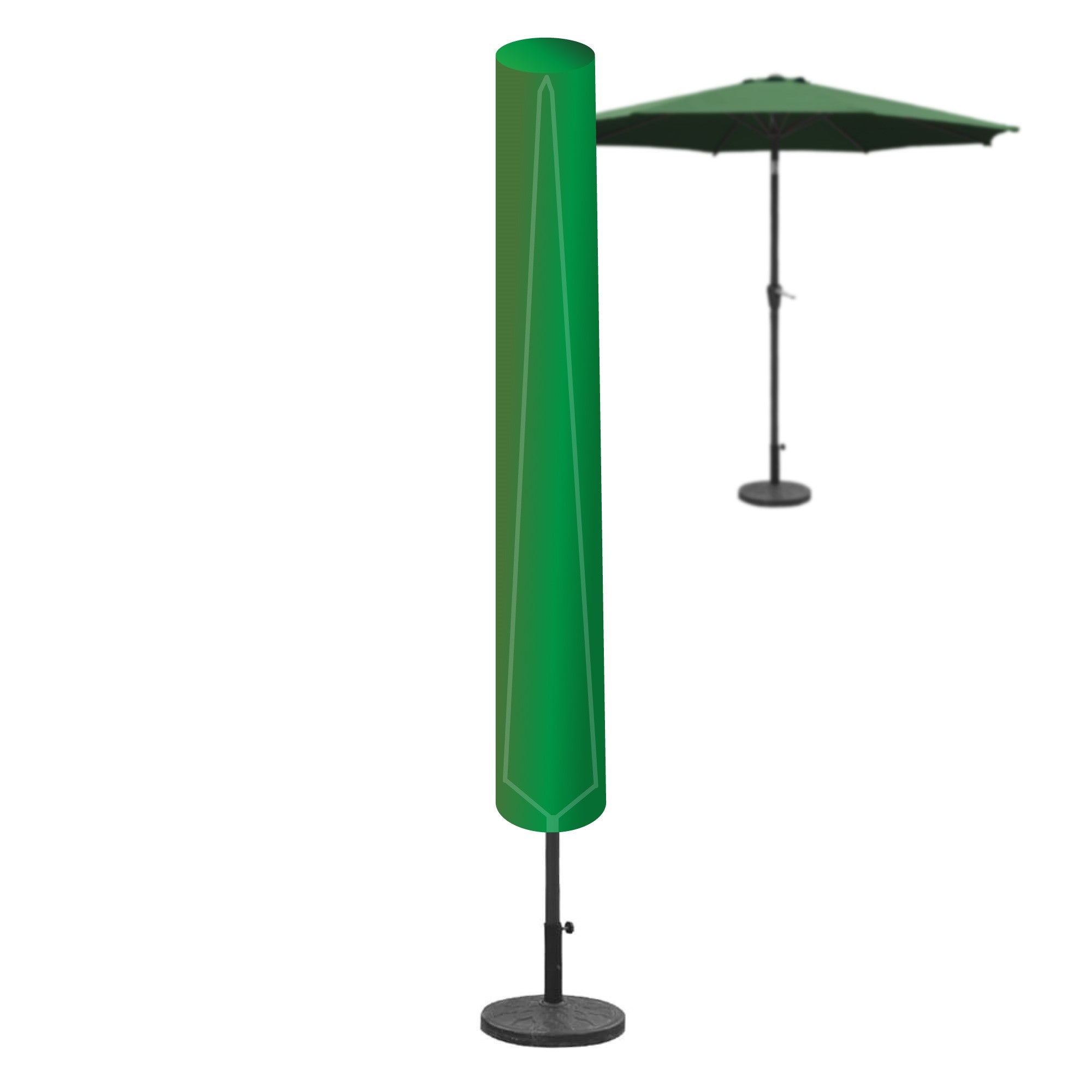 Silver & Stone Outdoor Garden Parasol Cover 153 x 28cm  | TJ Hughes Green