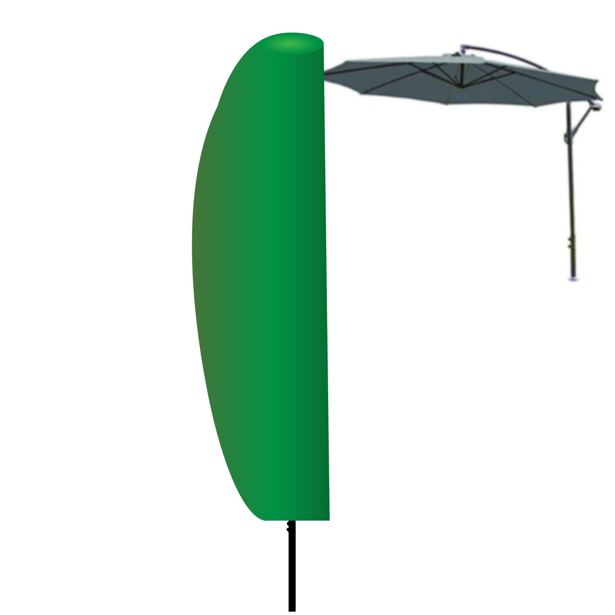 Silver & Stone Outdoor Garden Hanging Parasol Cover Large 280cm  | TJ Hughes Green