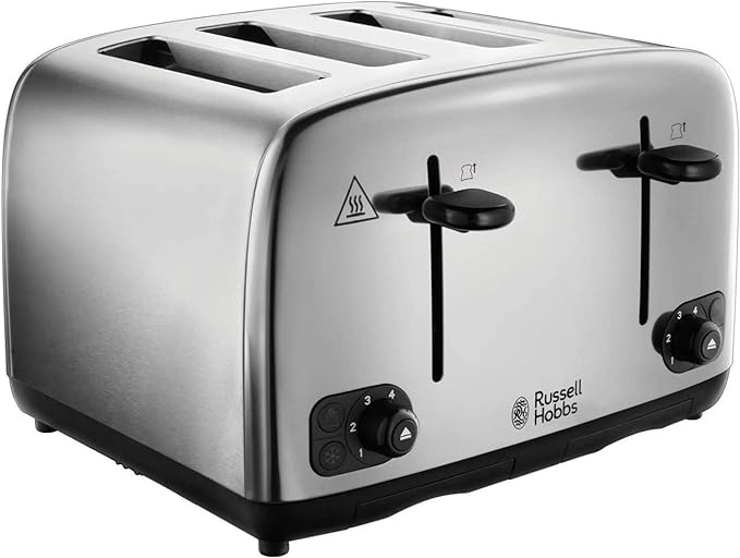 Russell Hobbs Adventure 4 Slice S/s Toaster - Silver