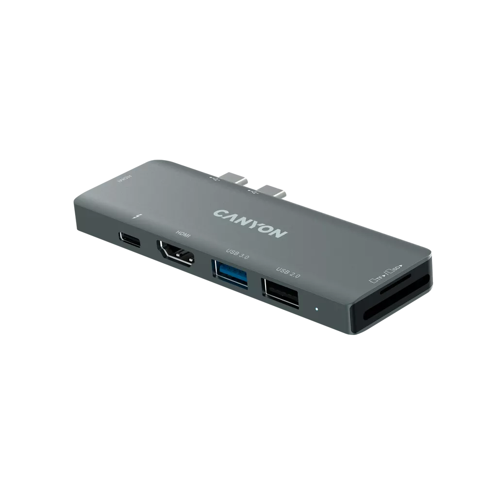 Canyon Thunderbolt Docking Station for Macbook 7-in-1 - Space Grey  | TJ Hughes