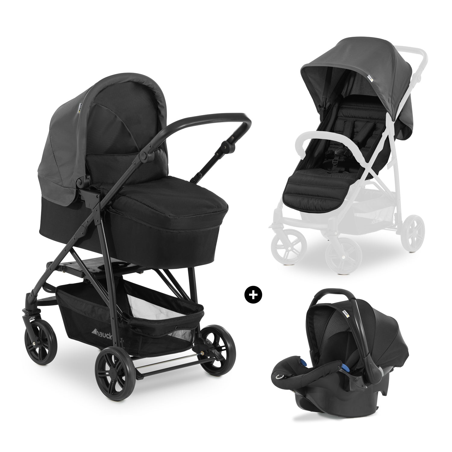 Hauck Rapid 4 Trioset Pushchair - Grey