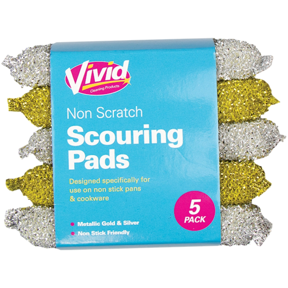 Vivid Non Scratch Scouring Pags - 5 pack  | TJ Hughes