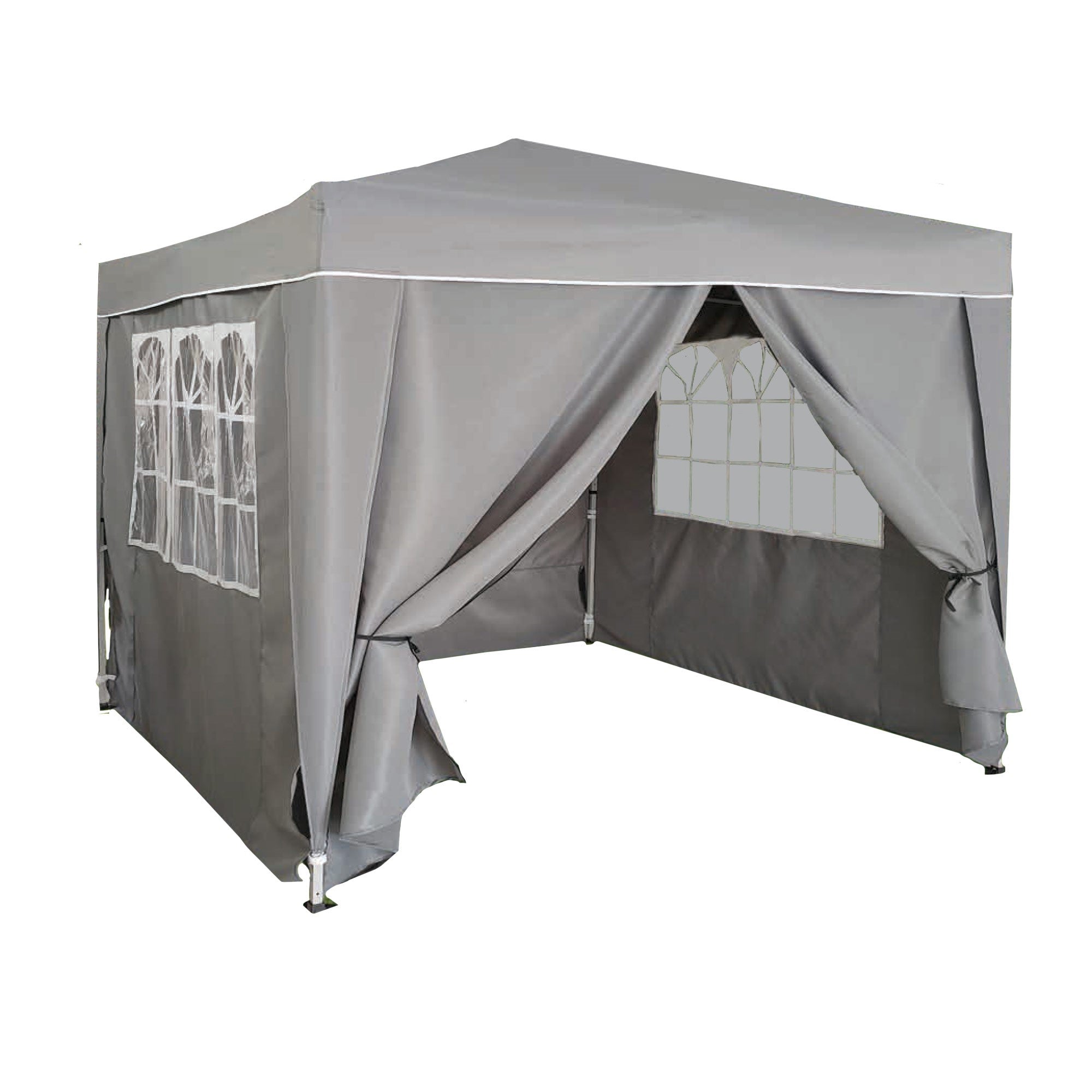 Silver & Stone Outdoor Pop Up Garden Gazebo 3x3m - Grey  | TJ Hughes