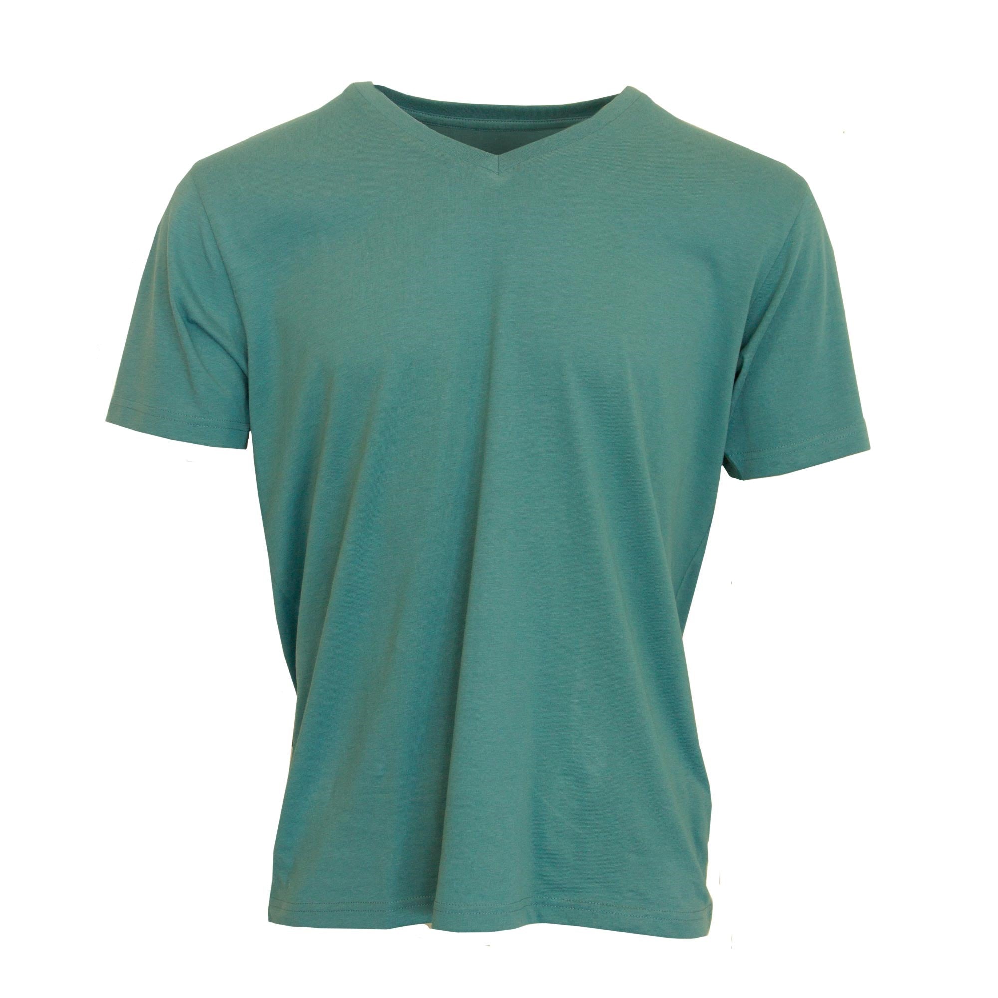 Hutson Harbour Basic V-Neck T-Shirt - Green - XLRG  | TJ Hughes