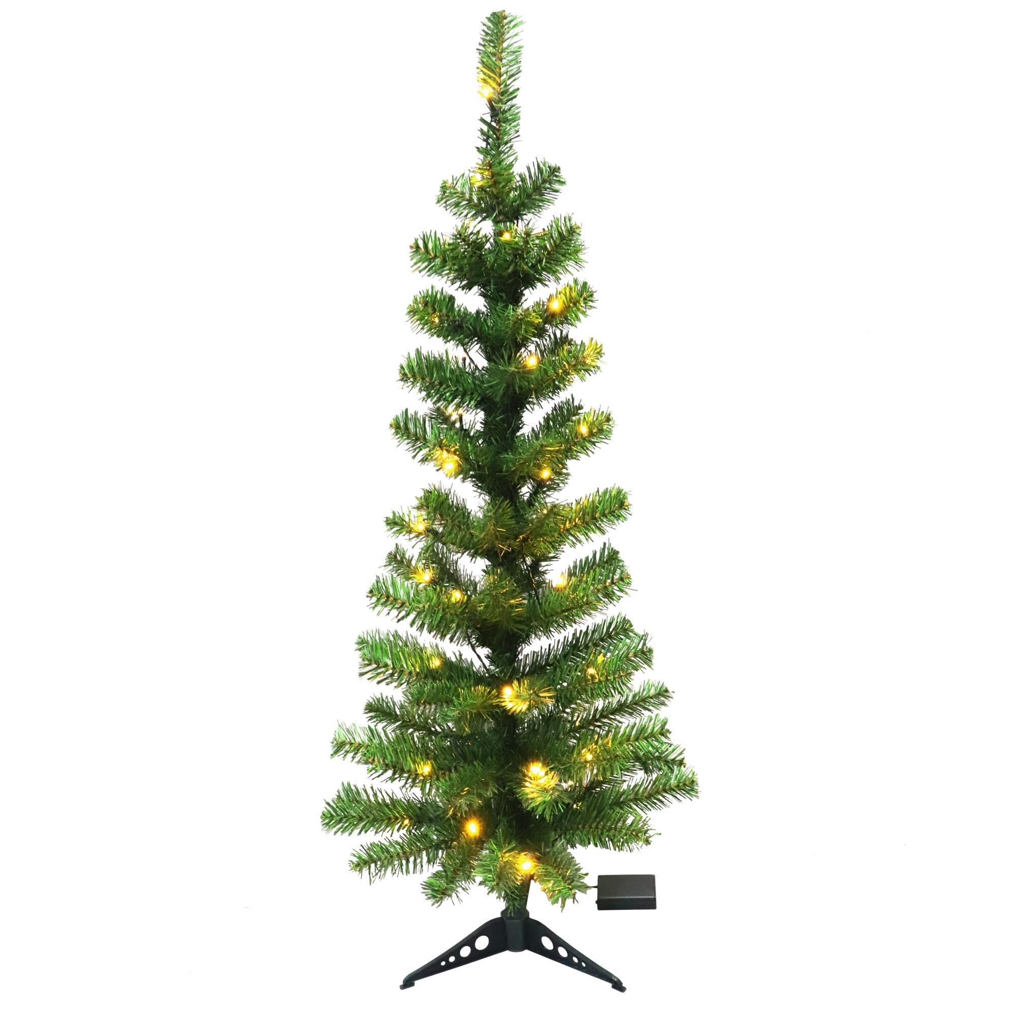 Christmas Sparkle Pre Lit Artificial Traditional Christmas Tree 3.5ft with Warm White LED Lights  | TJ Hughes
