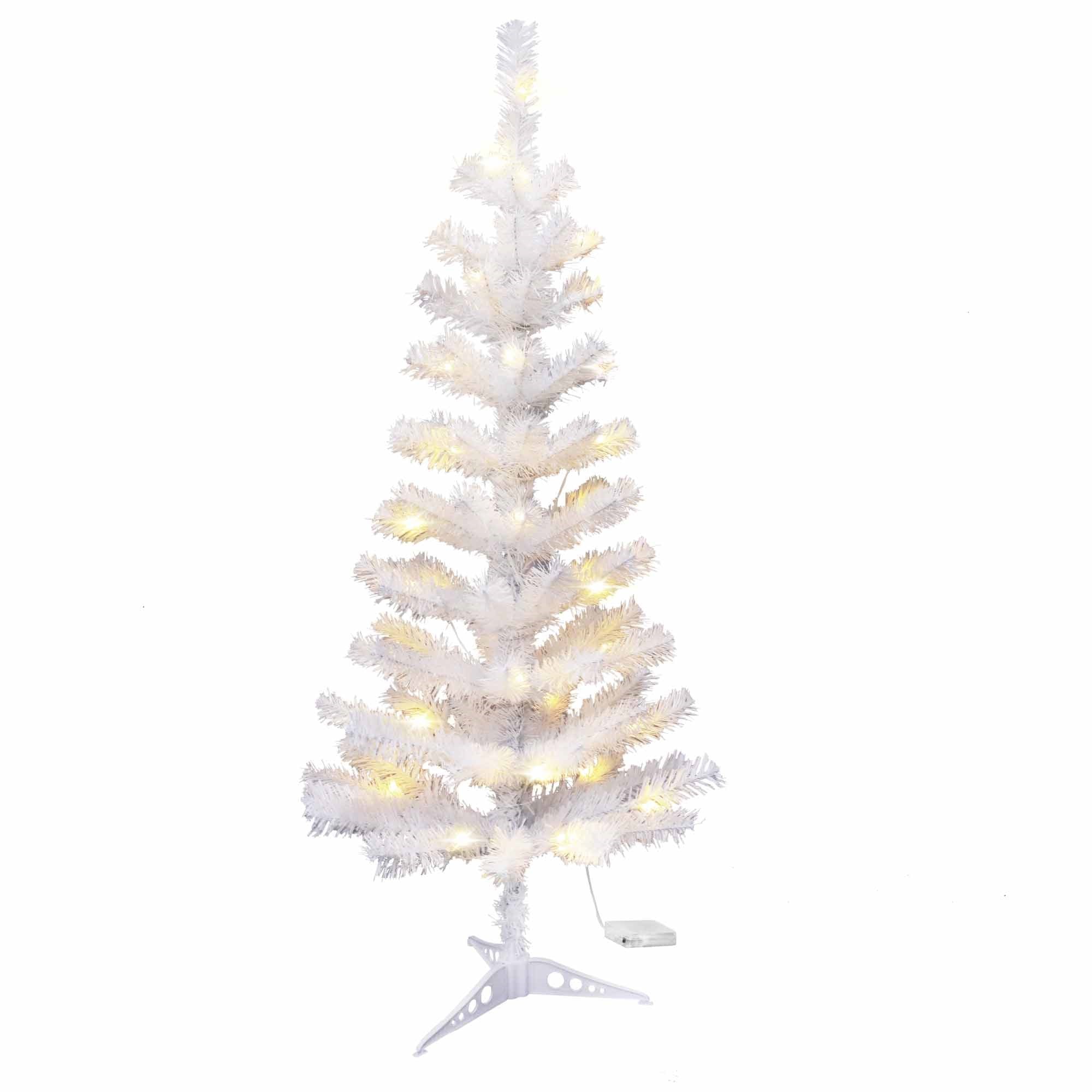Christmas Sparkle Pre Lit Artificial Traditional Christmas Tree 3.5ft with White LED Lights  | TJ Hughes