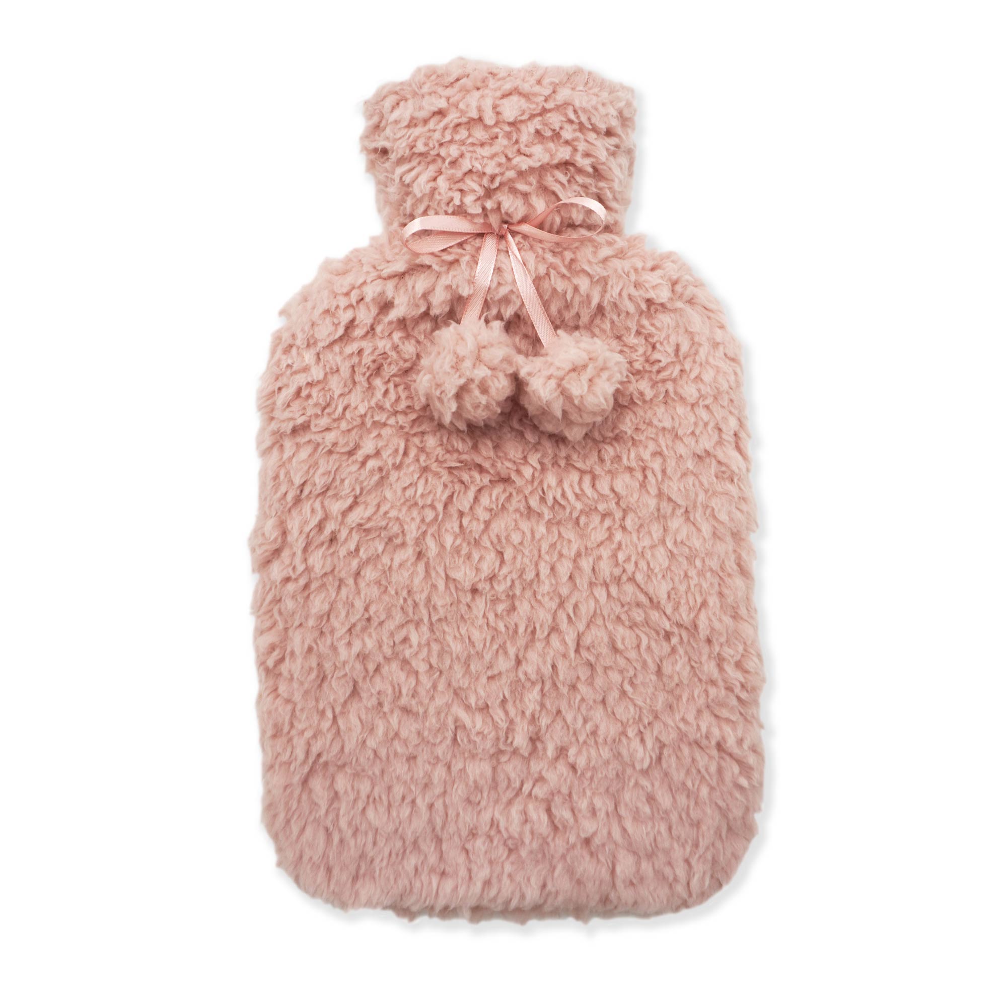 Lewis’s Hot Water Bottle with Teddy Fleece Cover 2L - Pink  | TJ Hughes