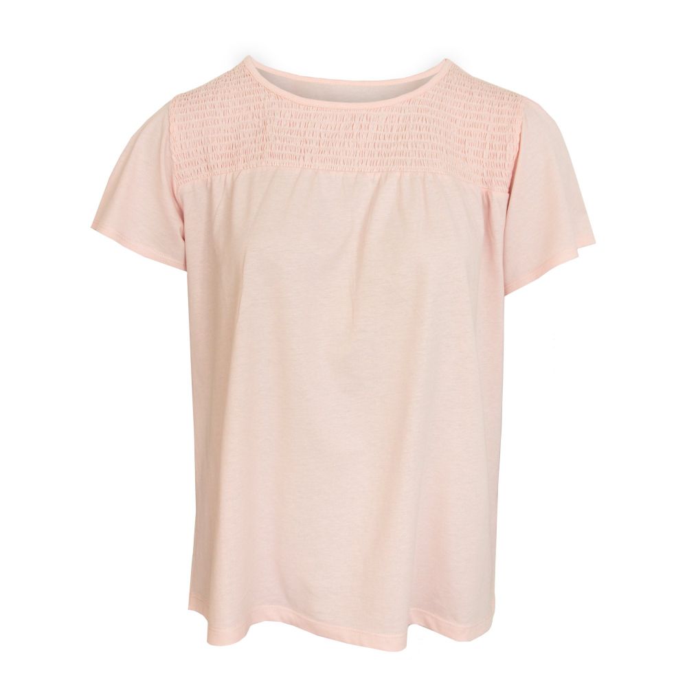 Tru Ladies Butterfly Sleeve Shirred Top - Pink - Size 20-22  | TJ Hughes