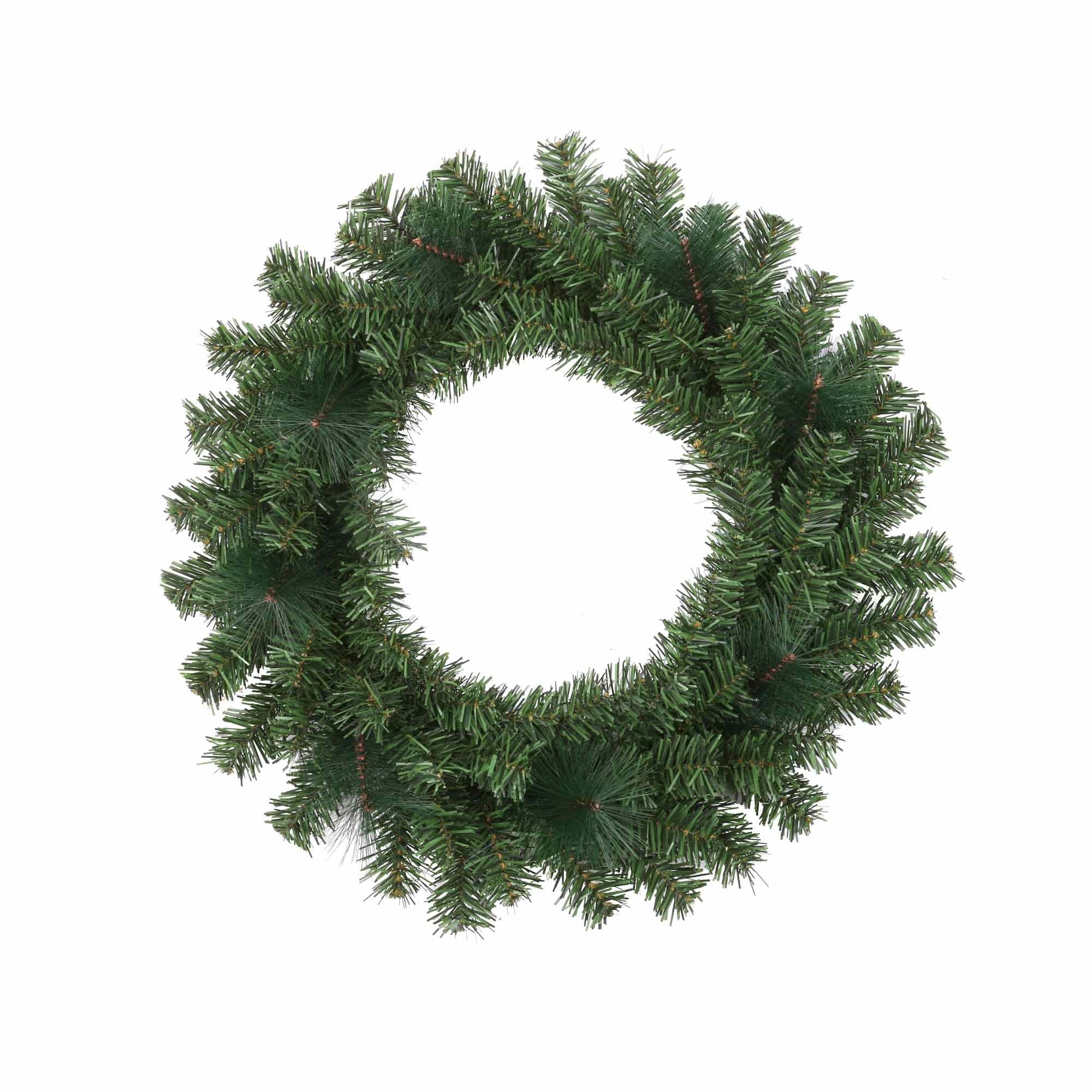 Christmas Sparkle Alpine Christmas Wreath 60cm - Green  | TJ Hughes