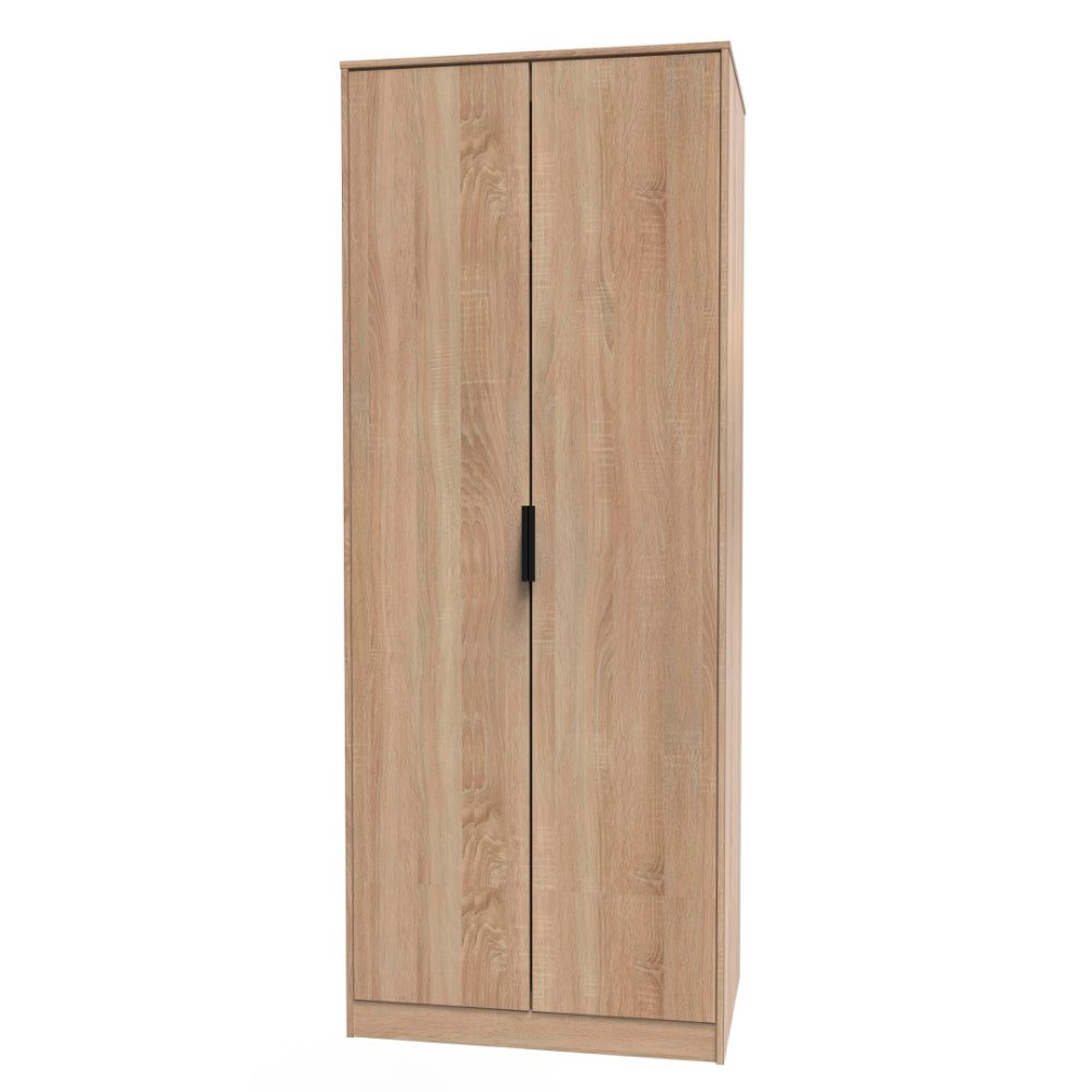 Helsinki Ready Assembled Wardrobe with 2 Doors  - Bardolino Oak - Lewis’s Home  | TJ Hughes