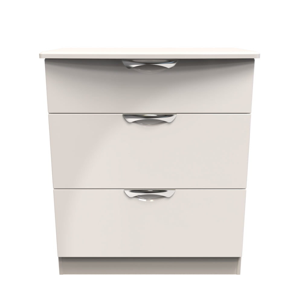 Cairo Ready Assembled Deep Chest of Drawers with 3 Drawers  - Kashmir Gloss & Kashmir - Lewis’s Home  | TJ Hughes