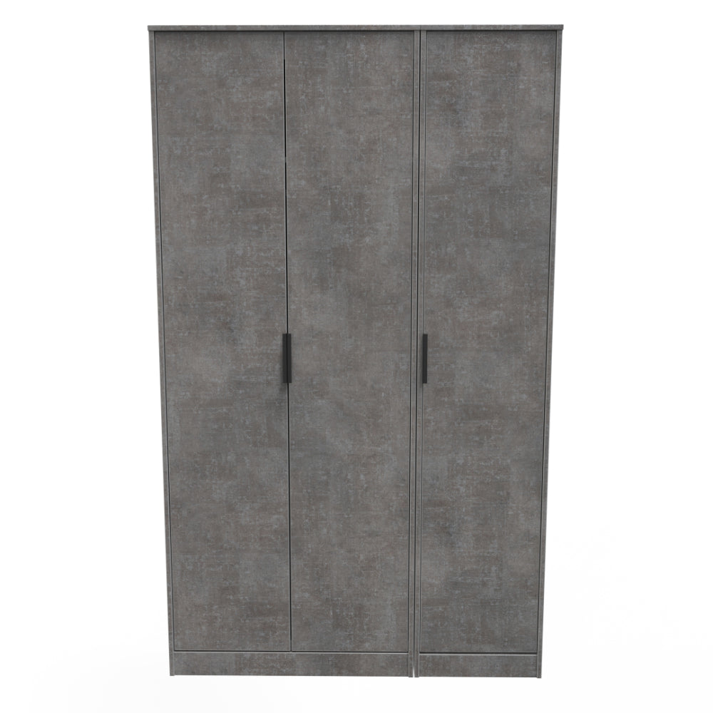 Haiti Ready Assembled Wardrobe with 3 Doors  - Pewter - Lewis’s Home  | TJ Hughes