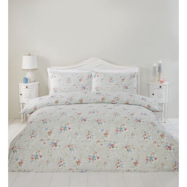 Lewis’s Meadow Duvet Set - Sage - Single  | TJ Hughes