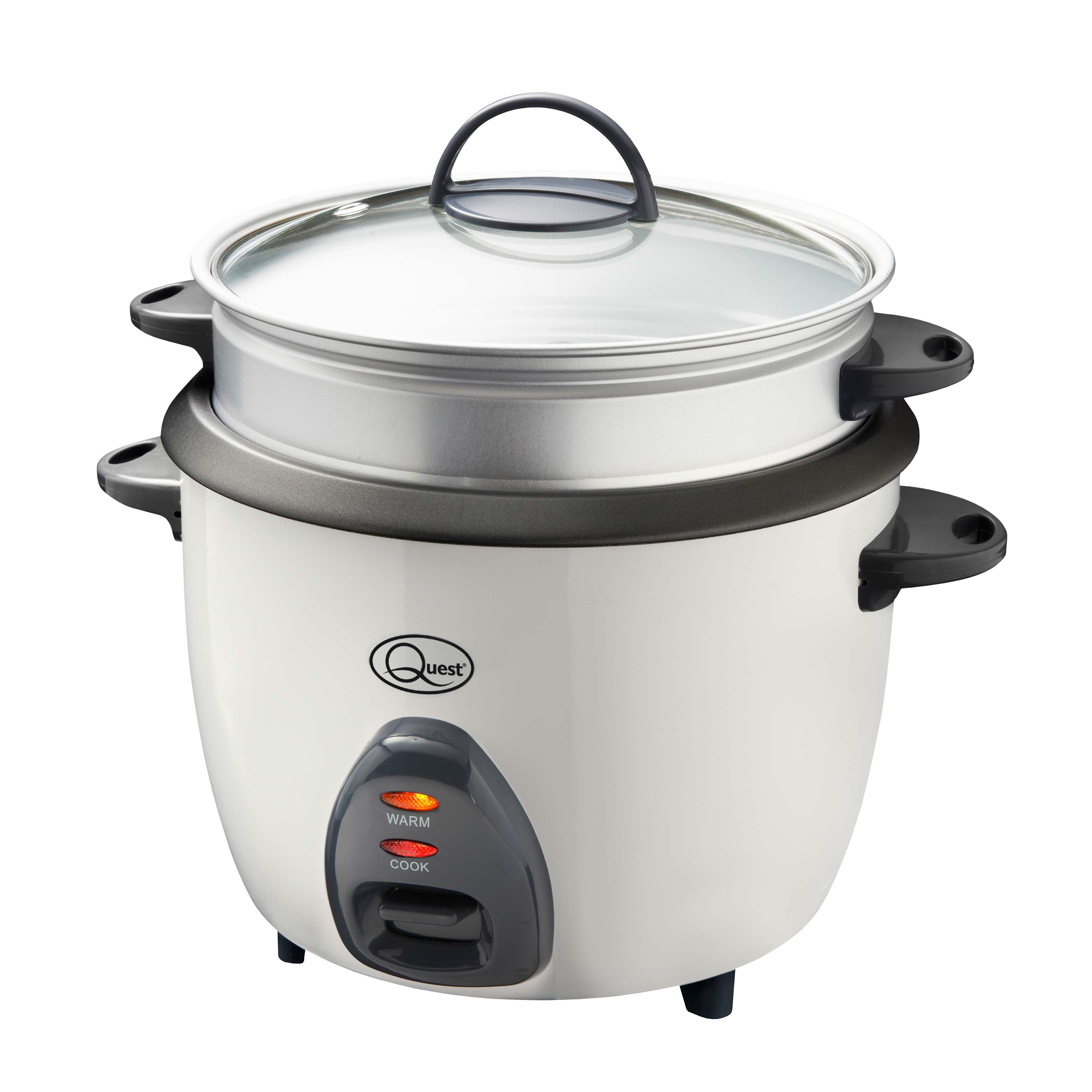 Quest Rice Cooker & Steamer 2.2L - Silver  | TJ Hughes