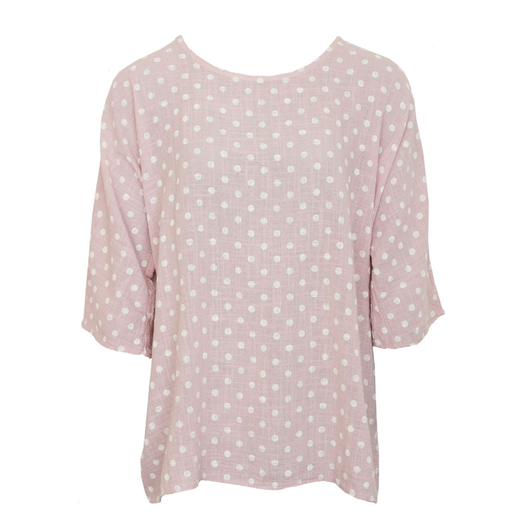 Spotty Top - Pink - One Size - TJ Hughes
