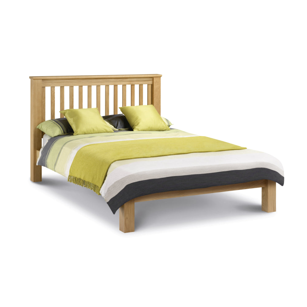 Amsterdam Super King Bed 6ft 1.8m with Low Foot - Light Oak - Julian Bowen  | TJ Hughes