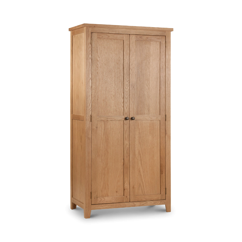 Marlborough Wardrobe with 2 Doors 1.9m- Oak - Julian Bowen  | TJ Hughes