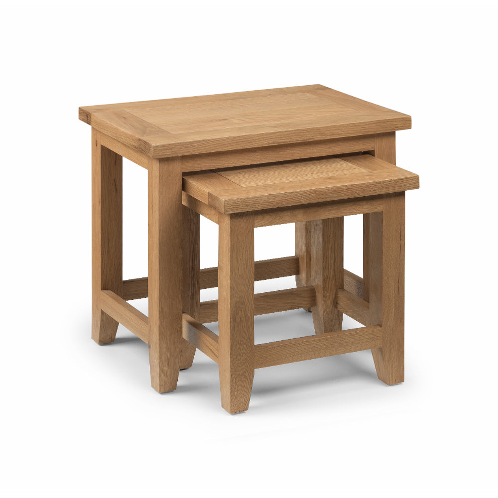 Astoria Nest Of 2 Tables - Oak - Julian Bowen  | TJ Hughes