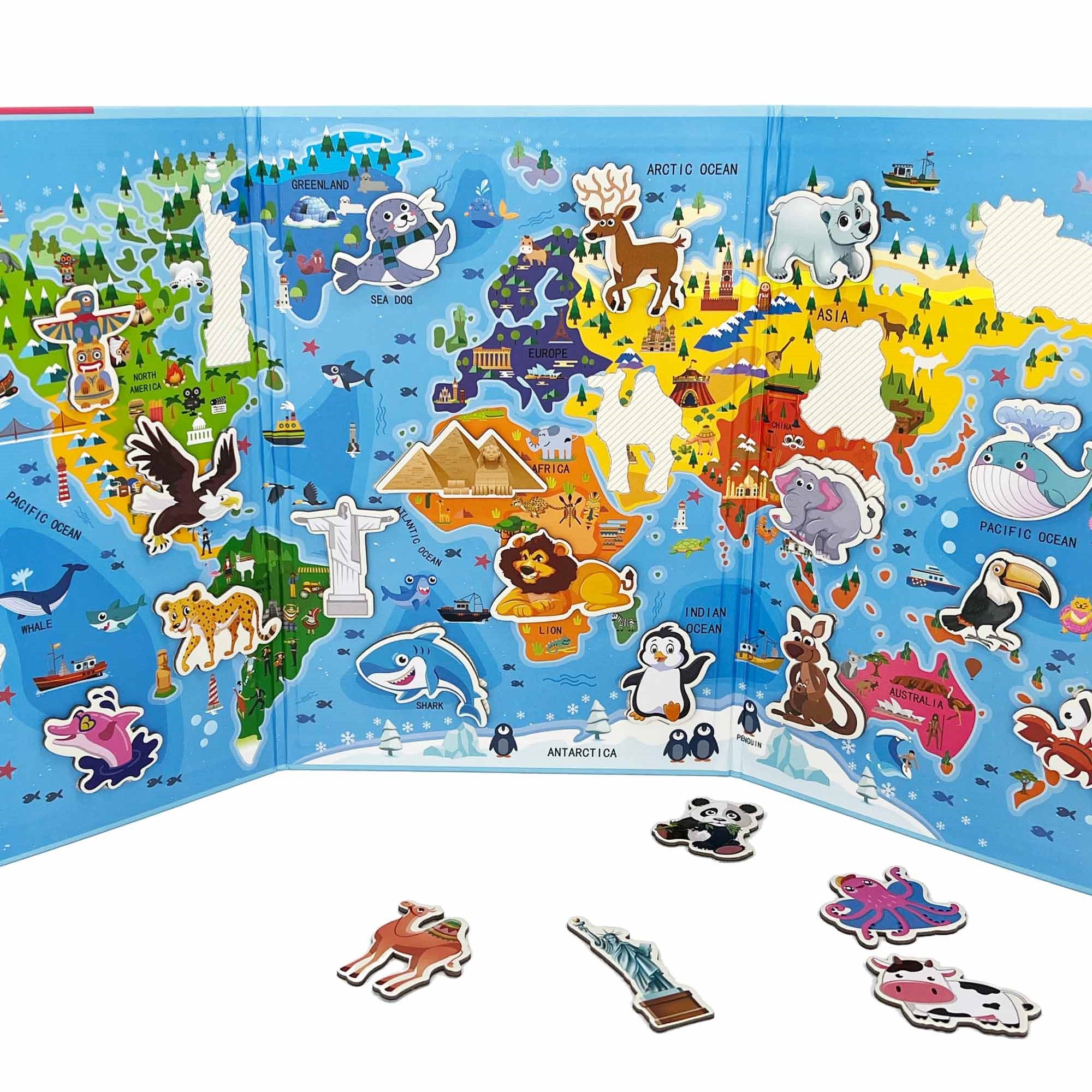 Arthink Magnetic World Map - 25 Piece  | TJ Hughes