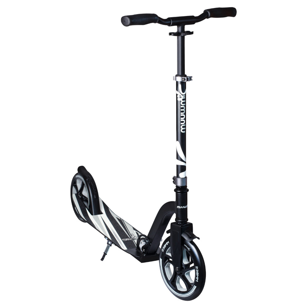 Muuwmi Aluminium Scooter Pro 230/205mm - Black & Grey  | TJ Hughes