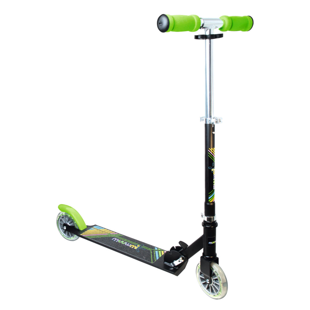 Muuwmi Aluminium Scooter 125mm with Lighting Wheels - Neon  | TJ Hughes