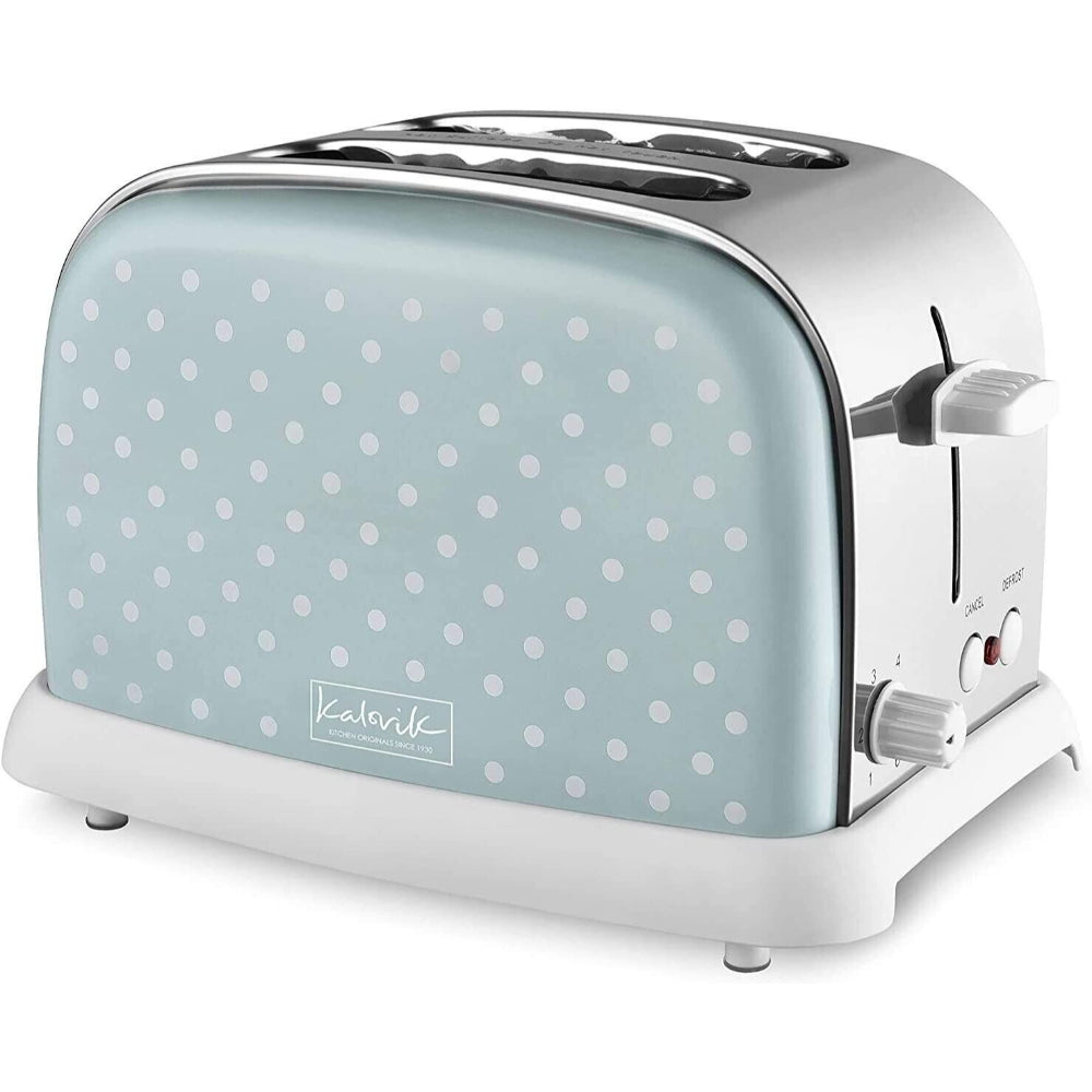 Kalorik Toaster 2 Slice 850w - Vintage Polkadot Shutter Green  | TJ Hughes