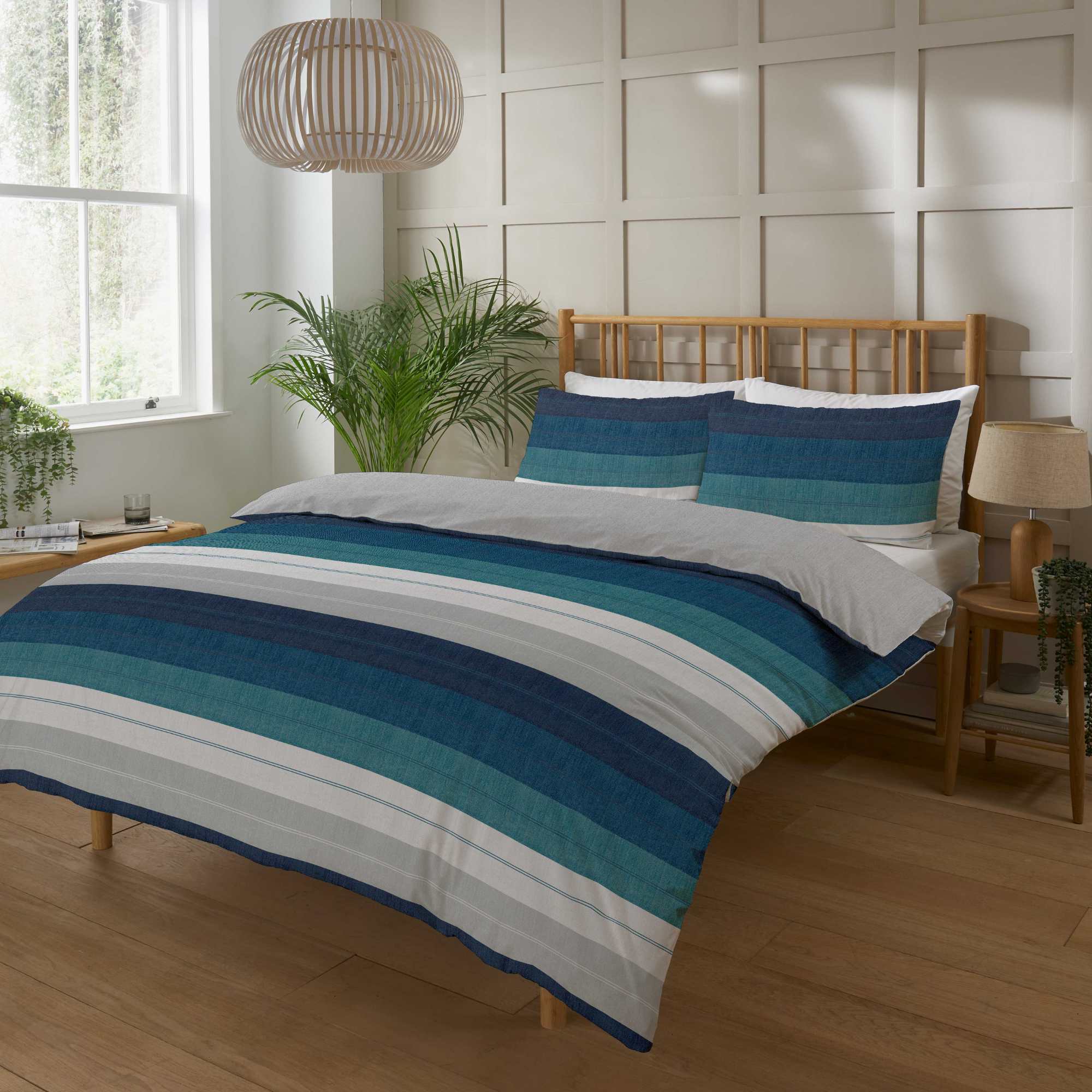 Lewis’s Azure Duvet Set - Blue - Single  | TJ Hughes