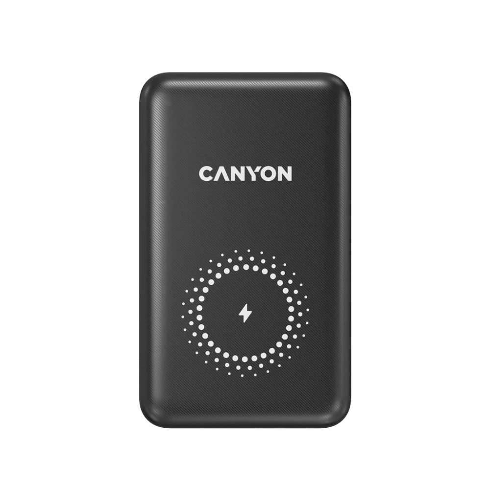 Canyon Power Bank with Wireless Charging Function 10000 mAh - Black  | TJ Hughes
