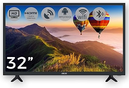 AKAI 32" Smart LED TV High Definition with HD Freeview Satellite Receiver