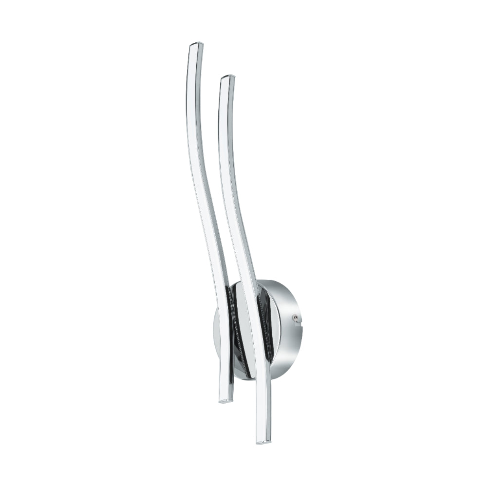 EGLO Valmora Curved Wall Light - White & Chrome  | TJ Hughes