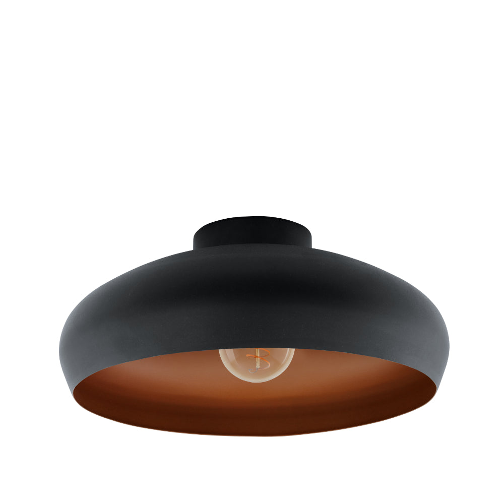 EGLO Mogano Vintage Ceiling Light - Black & Copper  | TJ Hughes