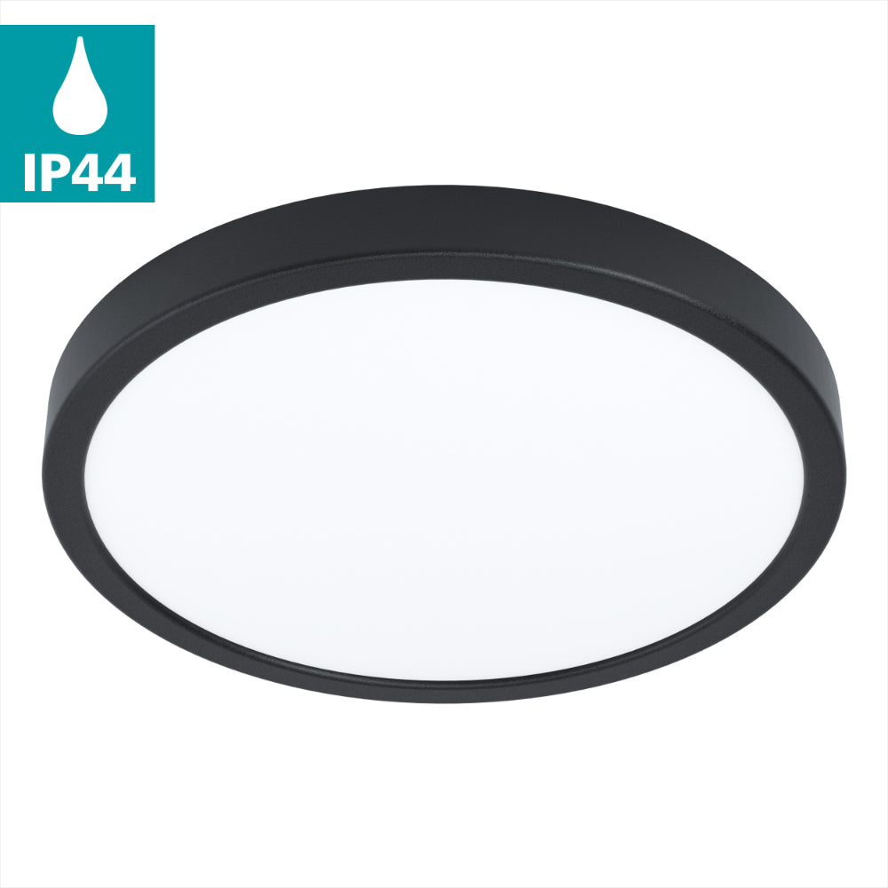 EGLO Fueva Ceiling Light Circular- Black  | TJ Hughes