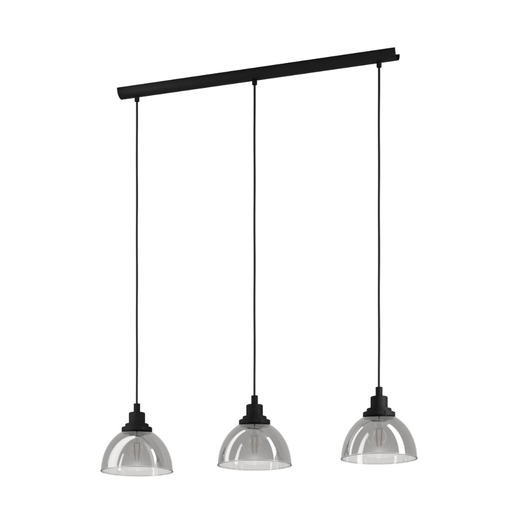 EGLO Beleser Pendant Light with 3 Lights - Black  | TJ Hughes