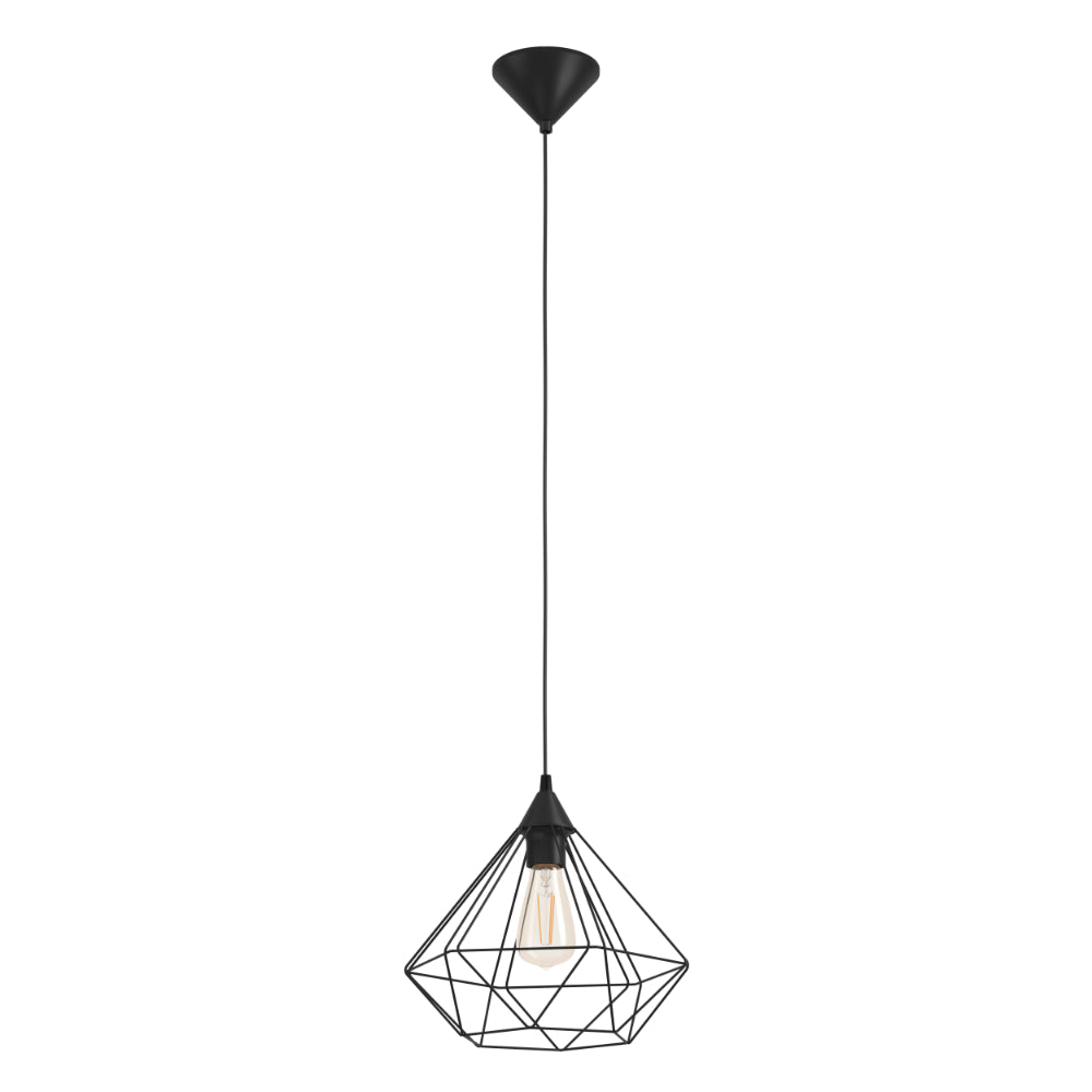 EGLO Tarbes Geometric Pendant Light - Black  | TJ Hughes