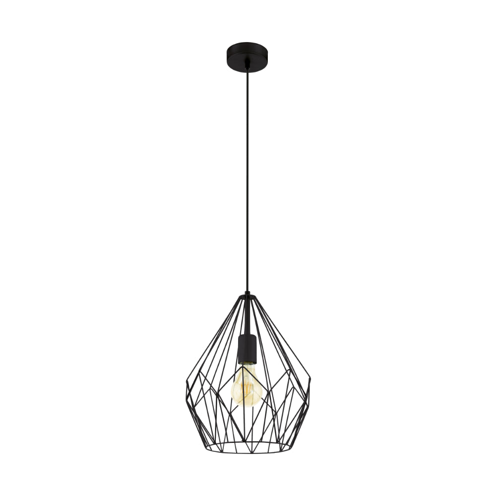 EGLO Carlton Pendant Light - Black  | TJ Hughes