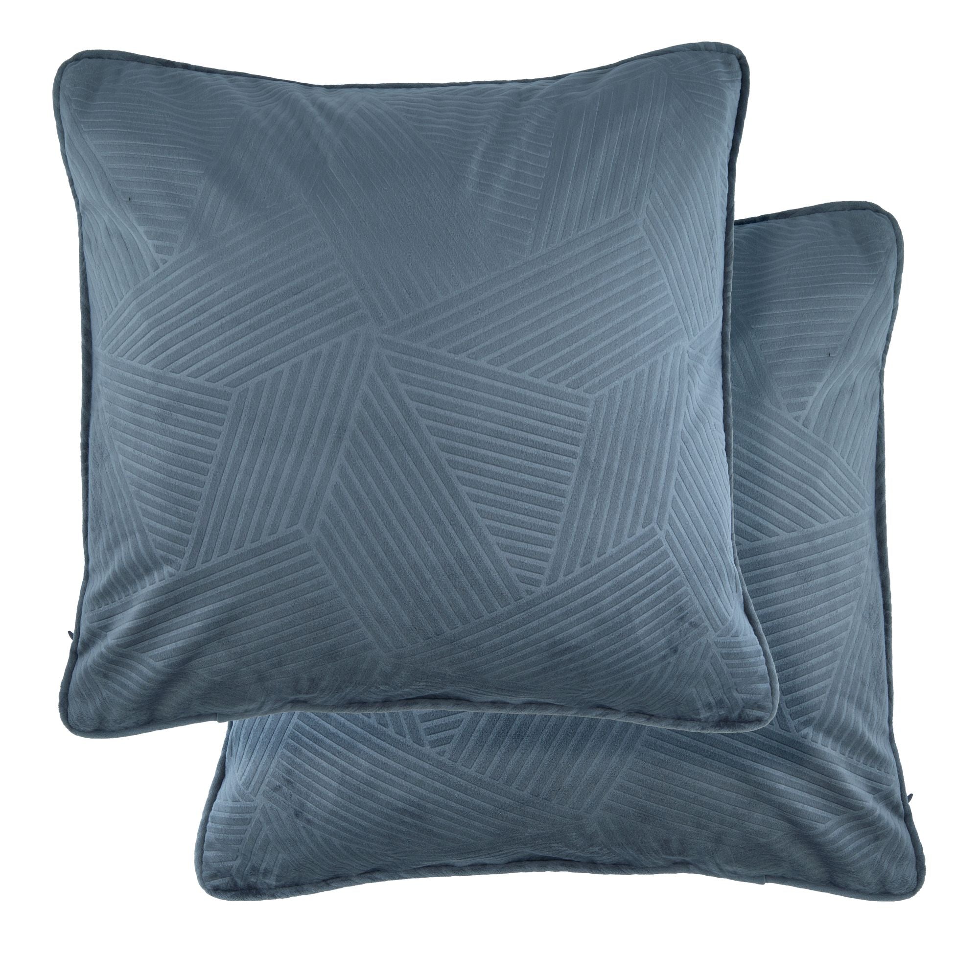 Midnight Cut Velvet Cushion - Charcoal - TJ Hughes