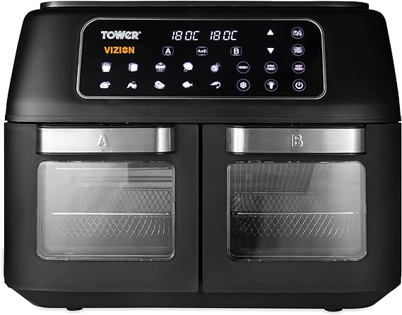 Tower Vortx Vizion Dual Compartment Air Fryer Oven