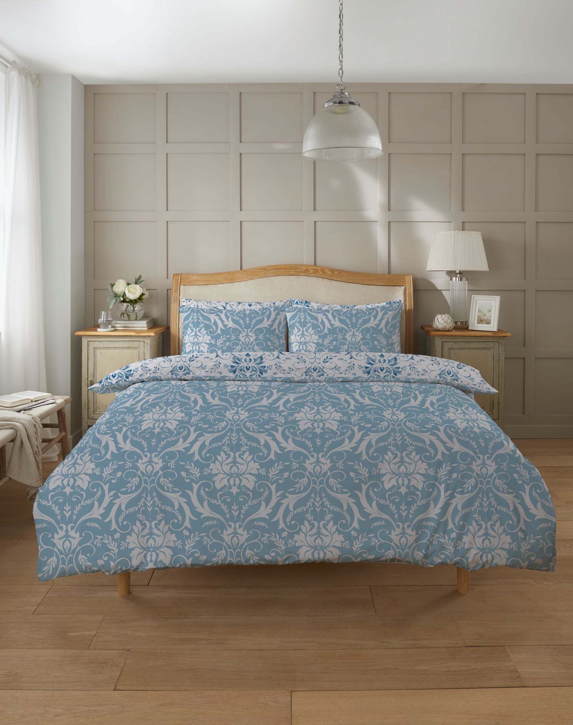 Lewis’s Sabrina Duvet Set - Blue - Single  | TJ Hughes