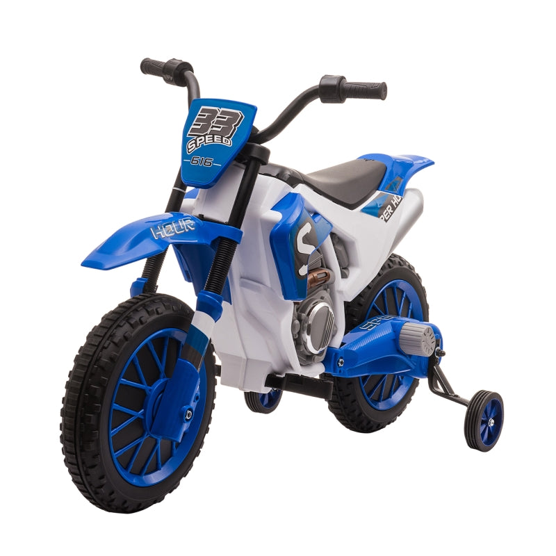 HOMCOM Kids Electric Ride On Motorcycle Bike 12V - Blue  | TJ Hughes