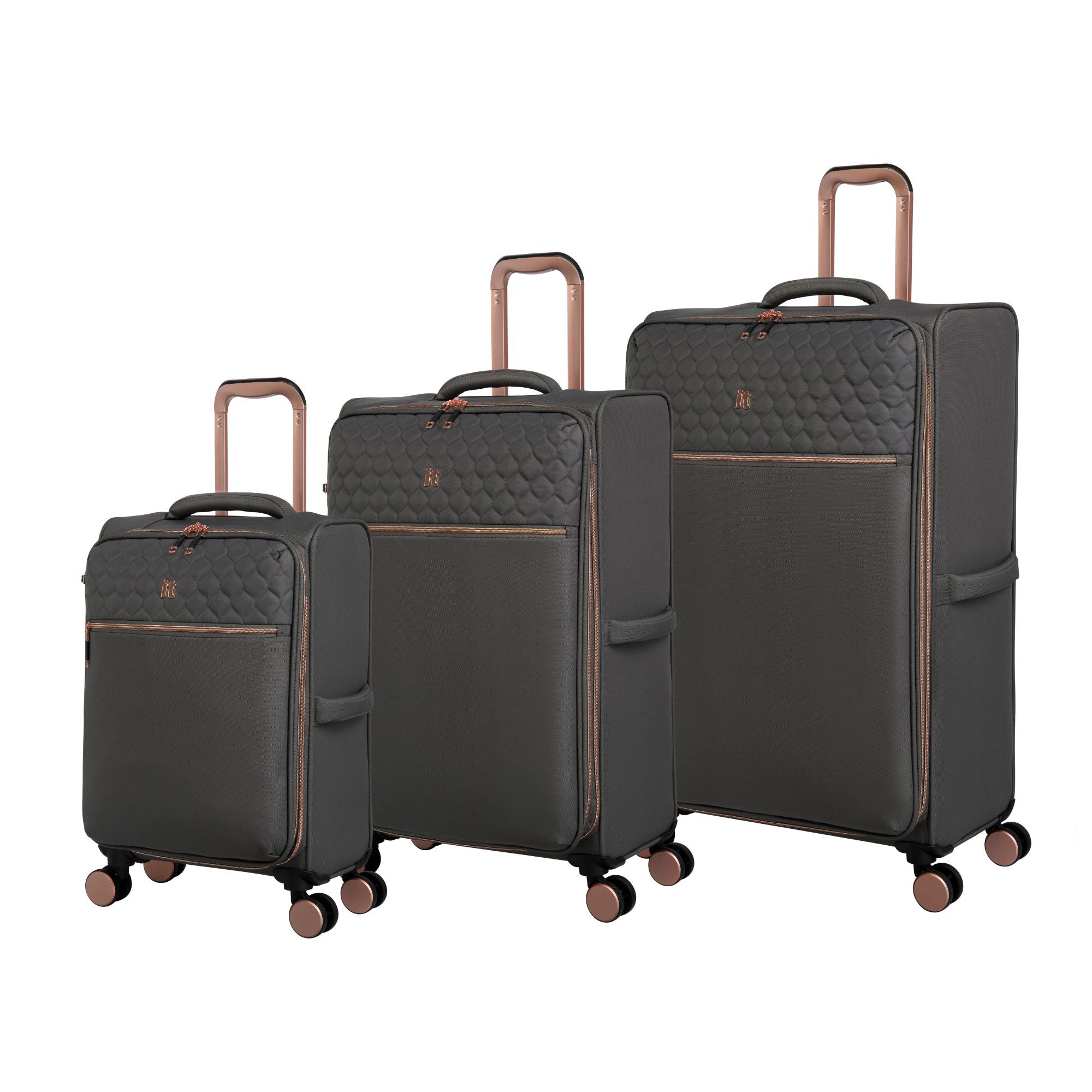 IT Luggage Suitcase Divinity - Grey and Rose Gold - 28 Inches  | TJ Hughes