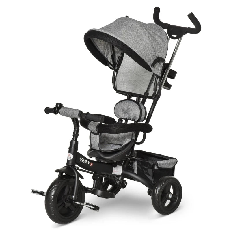 HOMCOM Baby Tricycle Stroller - Grey  | TJ Hughes